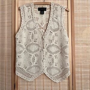 Vintage crochet vest